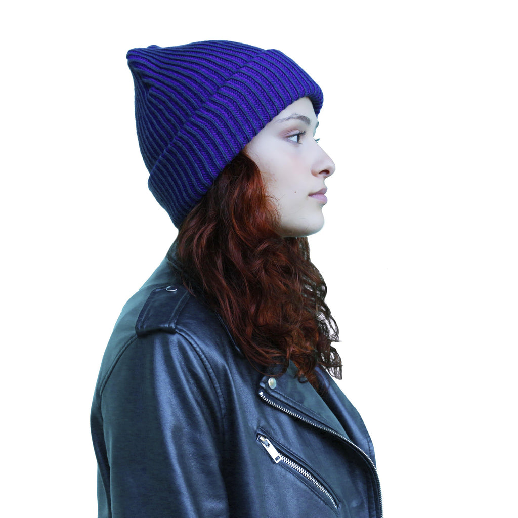 Knit Beanie - Purple - Peronn